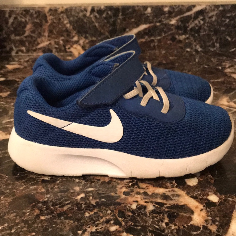 Toddler boy blue Nike sneakers!